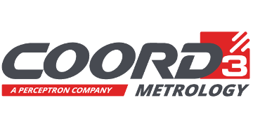 Logo COORD3 Metrology con testo 'A Perceptron Company'.